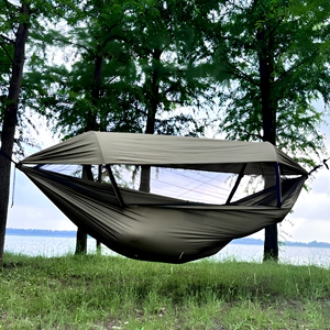 <span class=keywords><strong>Hamac</strong></span> de camping et de <span class=keywords><strong>randonnée</strong></span> en nylon léger, portable, respirant, avec <span class=keywords><strong>moustiquaire</strong></span> intégrée et motif personnalisé – Vente en gros - Product Image 1
