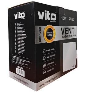 Extractor de Aire para Baño Vito de 120 mm con Rejilla de Retorno y Rodamiento de Bolas - Product Image 1