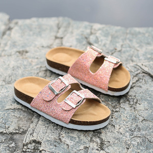 Chaussures en liège à paillettes brillantes pour femmes à la mode <span class=keywords><strong>sandale</strong></span> antidérapante diapositives plage printemps saison diverses Options EVA PU daim <span class=keywords><strong>bois</strong></span> - Product Image 5