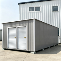 Unités de stockage modernes en structure acier préfabriquée, bâtiments modulaires personnalisables pour bureaux et entrepôts, haute résistance