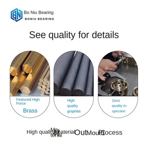 บูชทองแดงผสม MPKZ ขนาด 6~50 มม. แบบมีหน้าแปลนรองรับแรงกด ไม่ใช้น้ำมัน ทนต่อการสึกหรอ ผลิตจากกราไฟต์และทองแดง ไม่มีค่าความคลาดเคลื่อน - Product Image 3