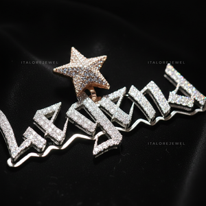 LEGEND Collar con Colgante de Letra del Alfabeto de Plata de Ley 925 con Moissanita y Baño de Oro Blanco, Joyería Elegante para Regalo - Product Image 4