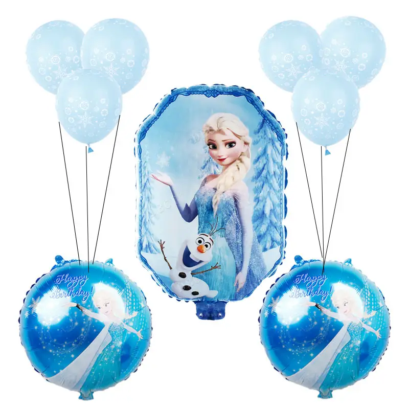 1set Baby shower girl foil balloons Frozen princess elsa anna balloon birthday party decorations kids toys globos