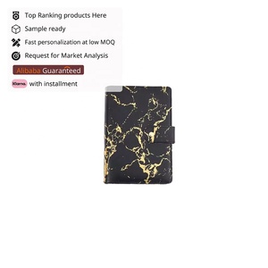 Carnet de budget A6 en marbre noir et blanc doré, personnalisable, idéal pour les cadeaux – Meilleures ventes - Product Image 1