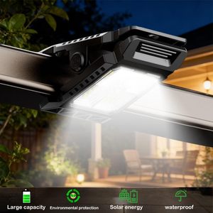 <span class=keywords><strong>Lampe</strong></span> solaire à clip avec détecteur de mouvement, éclairage extérieur étanche pour jardin, fixation murale avec sécurité automatique, clips décoratifs pour parasol de jardin - Product Image 2