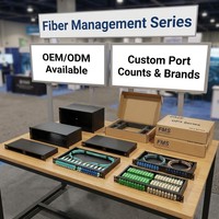 Panneau de brassage fibre optique fixe 1U GP3 (Modèle FPS-GP3-1U02MB-FN) prenant en charge 2 plaques adaptatrices et une distribution de 24 fibres à épissage