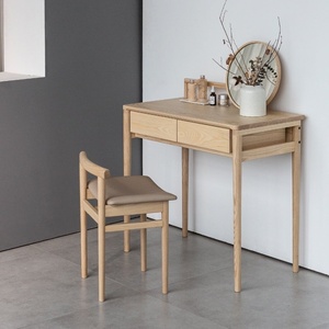 Nordic Solid Wood Dressing <b>Table</b> Mirror Frame Structure Black <b>Walnut</b> White Ash Modern Simple Japanese Style Bedroom Small Makeup - Product Image 3