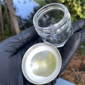 Bocaux en verre à boulettes à flanc droit transparent ambré de 1oz 2 oz avec bouchon en métal Contenant à fleurs séchées en verre - Product Image 6