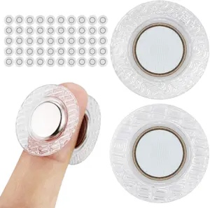 Boutons de fermeture magnétiques invisibles en PVC, 50 pièces, pour couture, en Carton