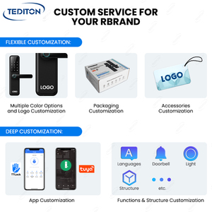<span class=keywords><strong>Serrure</strong></span> intelligente Tuya compatible Alexa, <span class=keywords><strong>serrure</strong></span> électronique pour locaux locatifs avec autorisation à distance, <span class=keywords><strong>serrure</strong></span> de porte intelligente à empreinte digitale - Product Image 6