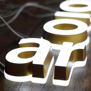 制造商双面发光 3D 亚克力 LED 标牌灯字定制发光广告牌 IP65 防水 商场公司 - Product Image 2