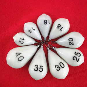 Plomos de Pesca Wu Yu en Forma de Lágrima, 30g, Recubiertos de Plástico, para Pesca en Océano, Playa, Roca y Carpa - Product Image 1