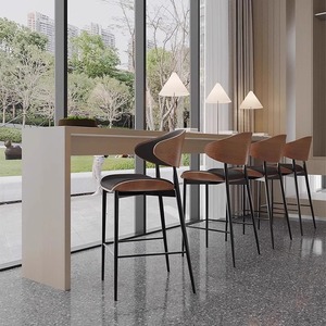Silla <span class=keywords><strong>alta</strong></span> de <span class=keywords><strong>mesa</strong></span> de Isla de diseño moderno, <span class=keywords><strong>mesa</strong></span> de Bar de lujo, con respaldo alto silla <span class=keywords><strong>alta</strong></span>, <span class=keywords><strong>taburete</strong></span> Simple de 505560CM para sentarse en casa - Product Image 2