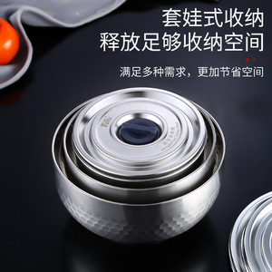 304 Stainless Steel Covered Bowl Sealed Round Food Storage Bowl For Fridge Freshness Preservation - Product Image 4