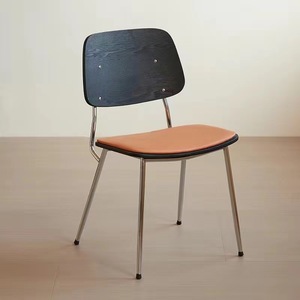 Nordic Japanese Design Metal <b>Dining</b> <b>Chairs</b> with Solid Backrest for Hotel and Home Use Modern Furniture - Product Image 3