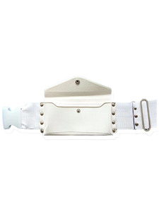 Blanc musulman hommes Ihram <span class=keywords><strong>ceinture</strong></span> pour pèlerinage bon prix tissu pour boucle <span class=keywords><strong>avec</strong></span> résine <span class=keywords><strong>deux</strong></span> poches fer imprimé Logo - Product Image 6