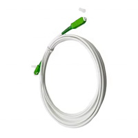 Fiber SC/APC to SC/APC Monomode SM Simplex White 9/125 Fiber Optic Patch Cable - Singlemode G652D or G657A