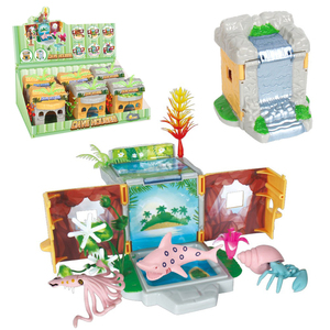 2025 nouveauté multi-scène pierre grotte <span class=keywords><strong>maison</strong></span> animaux marins extensible Micro Animal <span class=keywords><strong>monde</strong></span> Figure sable Table pour enfants jouer cadeau - Product Image 2