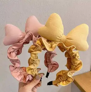 Renkli sonbahar ve kış üç boyutlu yay moda saç bandı makyaj kadınlar için headbands