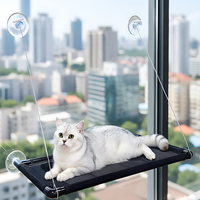 Hamac de fenêtre pour chat avec ventouses puissantes, lit perchoir en maille respirante pour grands chats