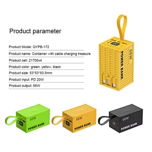 แบตสำรองคุณภาพดี 20000 มิลลิแอมป์ชั่วโมง ชาร์จเร็วฉุกเฉิน พอร์ต USB คู่ พร้อมไฟ LED แบตเตอรี่ลิเธียมโพลิเมอร์ สำหรับโทรศัพท์มือถือ - Product Image 6