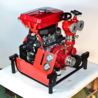 Pompa Listrik GEEMKA 25HP 0.9mpa 2.5 inci Dua Outlet Mesin GX690 Tekanan Tinggi OEM 65mm Pompa Kebakaran Besi Cor