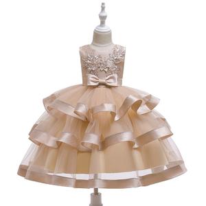 Stile elegante torta da principessa abiti da sera <span class=keywords><strong>per</strong></span> le ragazze di 10 anni di champagne abito di compleanno <span class=keywords><strong>per</strong></span> bambina festa fancy kid abiti da ballo - Product Image 3