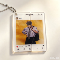 Gantungan Kunci Akrilik Custom Grosir untuk Photocard Idol Kpop, Plastik Fashion dengan Sablon Sutra, MOQ Rendah
