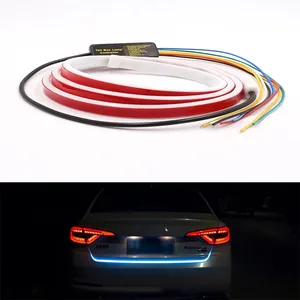 EURS 1,2 m schwanz licht streifen auto led schalten licht Eis Blau Rot Gelb Weiß Led Streifen Fluss Heckklappe Licht 120cm 60 leds