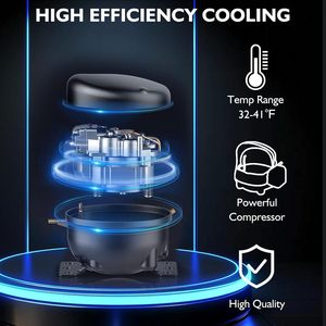 Réfrigérateur intérieur et extérieur à boissons Refroidisseur de boissons en acier inoxydable avec porte en acier inoxydable Dégivrage automatique silencieux - Product Image 5