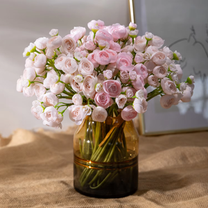 Ramo de Mini Rosas Artificiales Hechas a Mano, Flores de Seda Atadas a Mano para Centros de Mesa de Boda, Decoración para el Hogar, Hoteles y Fiestas - Product Image 5