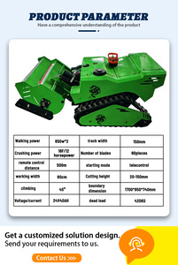 Tondeuse à fléaux télécommandée GPS avec portée de 100 m, largeur de travail de 80 cm, certifiée CE, pour usage domestique et industriel - Product Image 3