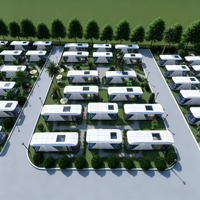 Capsule spatiale de glamping haut de gamme avec installations sanitaires intégrées pour projet de camping de vacances