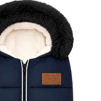 Couverture de poussette en fausse fourrure avec capuche, imperméable, pour poussette et landau, sac de pieds chaud d'hiver
