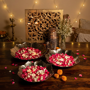 Premium Brass Flower Urli Metal Handmade Eco-Friendly Durable Waterproof Candle Holder Bowl Diwali Home Decor Festive - Product Image 3