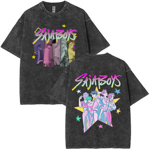 Movie Kpop Demon Hunters <span class=keywords><strong>Tiger</strong></span> Rửa Cổ Điển Ngắn Tay Áo T-Shirts Cho Nam Giới Phụ Nữ Lỏng Lẻo 220 Gram Hài Hước Hoạt Hình Người Hâm mộ 'Quà Tặng - Product Image 6