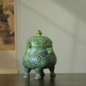 Coperchio per Contenitore a Forma di Gufo in Ottone Xiaoyou, Scultura Artistica Antica, Modello con Tecnica di Fusione, Souvenir da Collezione, Vendita all'Ingrosso - Product Image 3