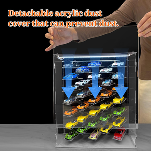 Vitrina de Acrílico para Autos a Escala 1/64, Compatible con Matchbox y <span class=keywords><strong>Hot</strong></span> <span class=keywords><strong>Wheels</strong></span> - Product Image 3
