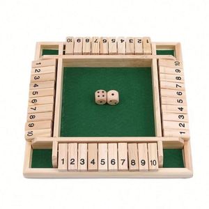 Juego de Mesa Educativo y Interactivo de Madera, Ecológico, Resistente y Portátil para 4 Jugadores, Tipo Shut Box con Fichas - Product Image 2
