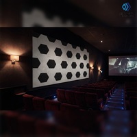 Panneau acoustique hexagonal en MDF + fibre de polyester de 12 mm, panneau absorbant le son, respectueux de l'environnement, pour hôpital, cinéma, bureau, hôtel, appartement