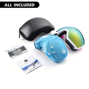 Customized instruction manual eva box ski goggle packaging lens protector cover
