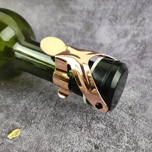 Human Shaped Bottle Stopper Champagne Sealing Metal Wine Stopper Silver Gold Black Color - Product Image 2