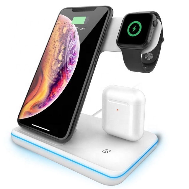 Универсальный 15 Вт Qi Беспроводное зарядное устройство для Iphone X 8 Xiaomi Quick Charge 3,0 Быстрая зарядка зарядное устройство док-станция для Apple Airpods часы 5 4 3 2
