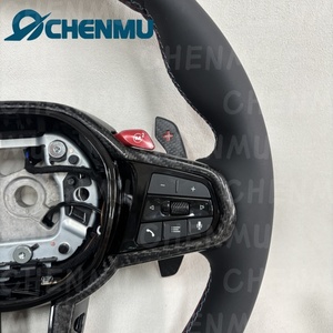 Volante Deportivo M LCI de Cuero Completo para <span class=keywords><strong>BMW</strong></span> F10 F30 G38 G20 G30 G42 G80 M3 M4 M5 <span class=keywords><strong>430i</strong></span> M430i M440i Serie 3/5 con Franjas Azules - Product Image 3