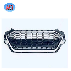 Calandre avant <span class=keywords><strong>Audi</strong></span> <span class=keywords><strong>A4</strong></span> B9.5 style S4 avec cadre argenté entièrement noir, emblème chromé, état ABS, années 2020, 2021, <span class=keywords><strong>2022</strong></span>, 2023, 2024 - Product Image 5