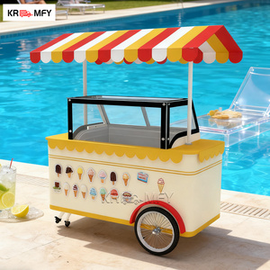 Carrito de Venta de Helados Remolcable, Metálico, Resistente a la Oxidación, Máquina Multifuncional para Helados Suaves, Venta Ambulante - Product Image 5