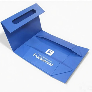 Customized Multi-Color Eco-friendly Sponge Lined Folding <strong>Suitcase</strong> Gift Box Orange Green Rigid <strong>Cardboard</strong> Magnetic Closure Paper - Product Image 2