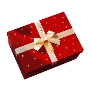 صندوق هدايا رائع بشريط قوس لعيد الميلاد ليلة ما قبل ليلة ما قبل رمش عين مجموعة صناديق هدايا رائعة للرجال صندوق تغليف الكريسماس