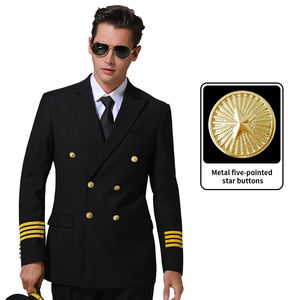 Seragam <span class=keywords><strong>Pilot</strong></span> Pria, Seragam Kerja, Set Kostum Pertunjukan, Jas - Product Image 5