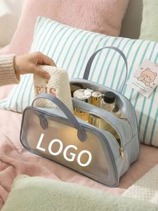 Vente directe d'usine, trousse de maquillage en PVC à motif simple avec fermeture éclair pour les cosmétiques en voyage - Product Image 2